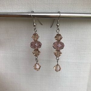 Dangling crystal earrings